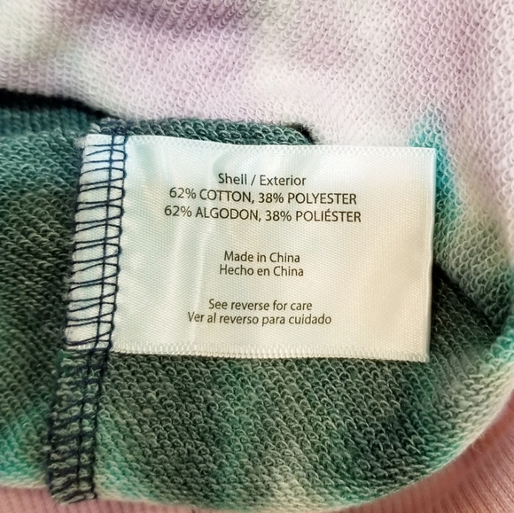 WILDFOX Hadley Navy Blue French Terry Relaxed Fit Tie-Dye Hoodie M NWT - Picture 9 of 11